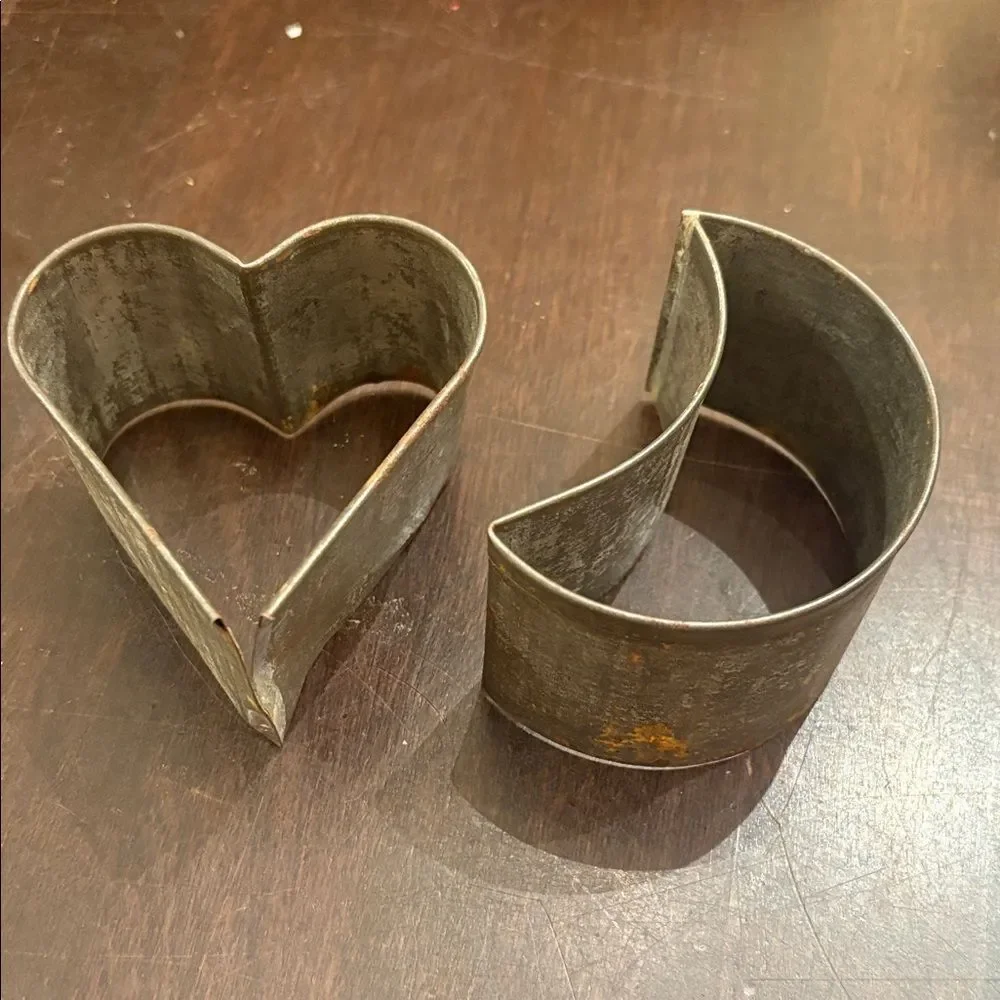 Heart and Crescent Metal Cookie Cutters